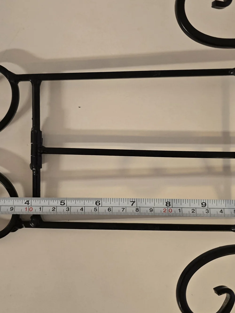 Ornate Black Metal Scroll Display Stand for Cookbooks & Plates